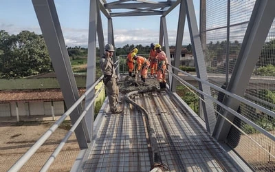 Concretagem da passarela do Bessa é concluída e avança para próximas etapas 