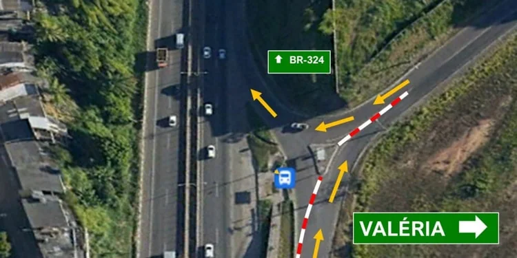 Via marginal da BR-324 passará por mudanças definitivas na tarde desta sexta-feira (1)