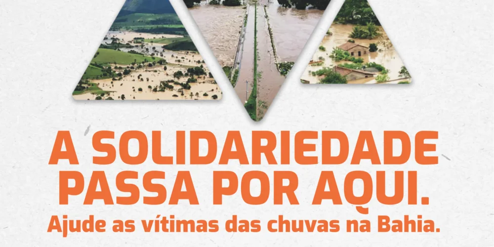 VIABAHIA na corrente de solidariedade aos atingidos pelas fortes chuvas