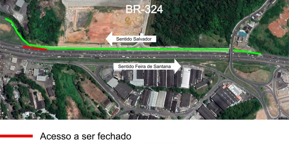 COMUNICADO – Alteração em acesso na BR-324